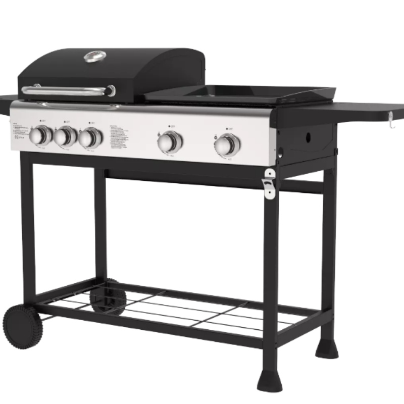 Fekete Nagy teherbírású Barbecue Kültéri Kert Udvar Prémium BBQ Dohányzó Sütő Piknik Kemping Udvar Hátsó udvar Főzés faszén BBQ Grillek