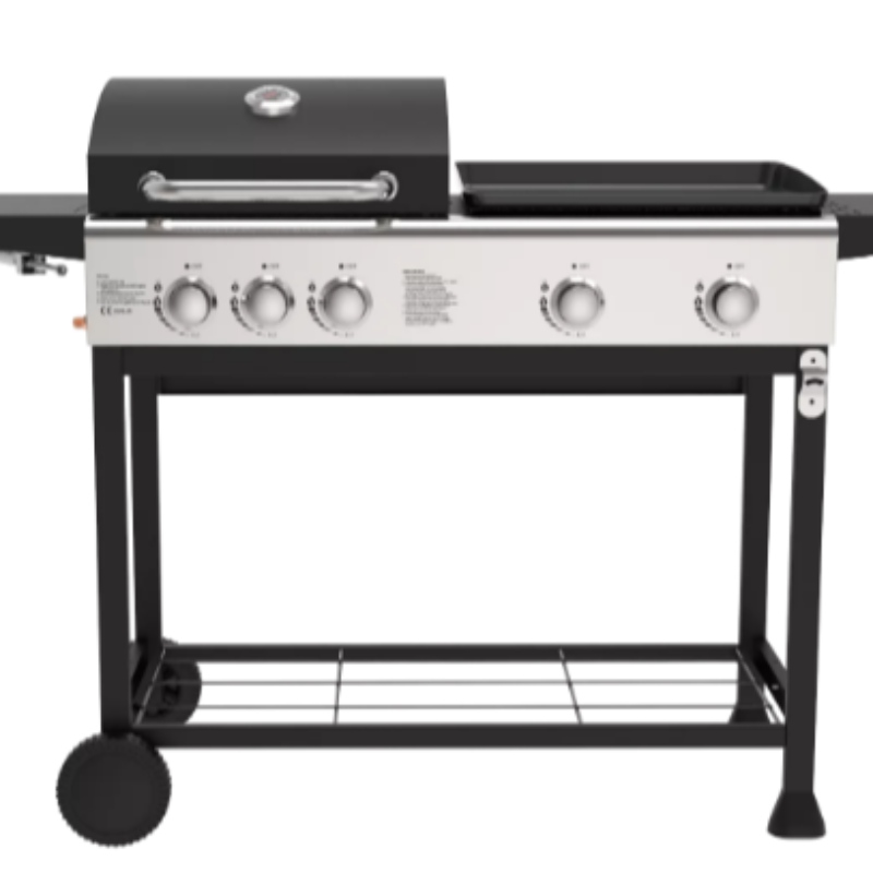 Fekete Nagy teherbírású Barbecue Kültéri Kert Udvar Prémium BBQ Dohányzó Sütő Piknik Kemping Udvar Hátsó udvar Főzés faszén BBQ Grillek