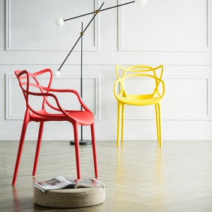 Modern Advanced Design Sense Szabadidő Kényelmes kávézó szék egymásra rakható étkező műanyag szék
